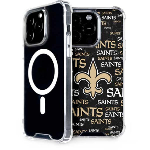 NFL New Orleans Saints Black Blast iPhone 15 Pro MagSafe Case